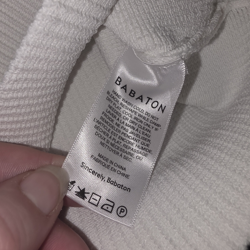 Aritzia Babaton Sculpt Knit Crop Top Size XS White - Picture 7 of 9